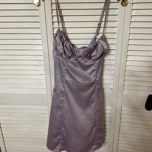 Pretty mini silk lilac dress